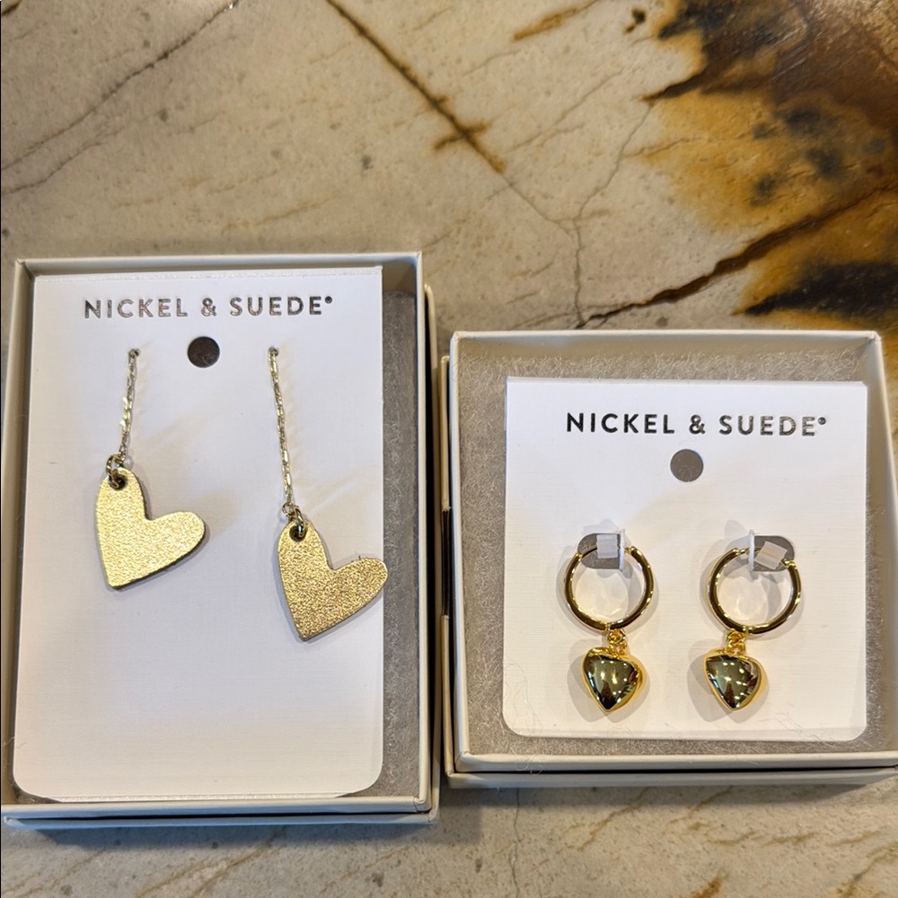 Gold Heart Earrings